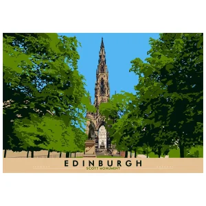 Edinburgh: Scott Monument, Giclée Art Print by Stewart Bremner