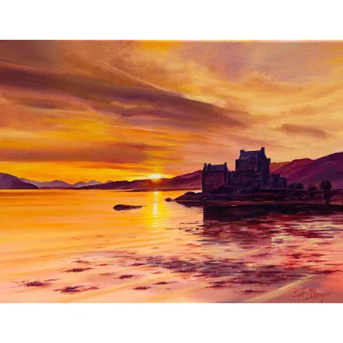 Dawn at Eilean Donan, Giclée Art Print by Scott McGregor