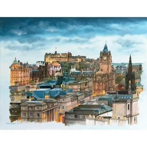 Edinburgh Skyline, Giclée Art Print by Scott McGregor