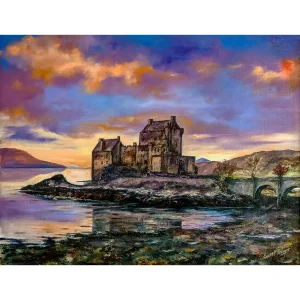 Purple Sky, Eilean Donan, Giclée Art Print by Scott McGregor