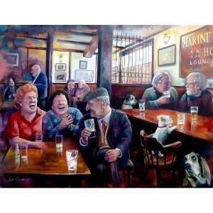 Speed Dating in the Anchor, Giclée Art Print by Scott McGregor