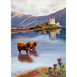 Coos at Eilean Donan, Giclée Art Print by Scott McGregor