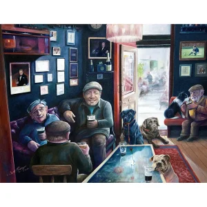 A Pint with Gavin Hastings, Giclée Art Print by Scott McGregor