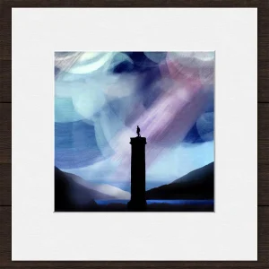 Glenfinnan Monument, Small Mounted Print by Esther Cohen