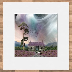 Heather Bothy with Hens, Somewhere up North, Small Mounted Print by Esther Cohen