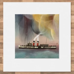 PS Waverley, A & J Inglis, Glasgow, Small Mounted Print by Esther Cohen