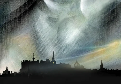 Stormy Skyline, Small Mounted Print by Esther Cohen - Image 2