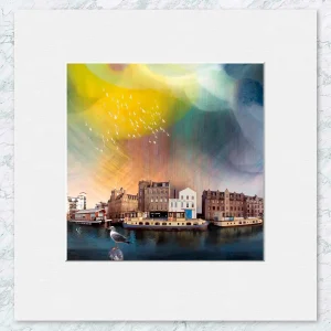Seagull on the Shore, Small Mounted Print by Esther Cohen