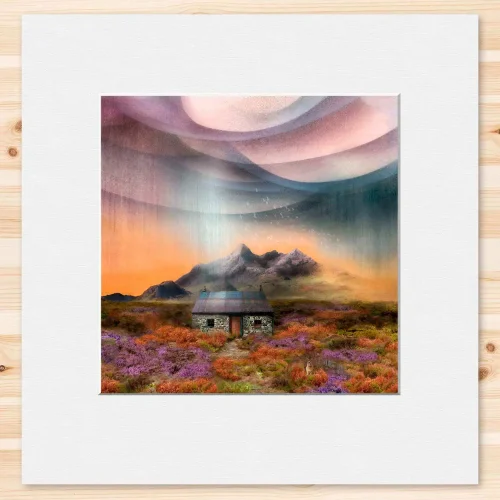 Cuillins Bothy, Small Mounted Print by Esther Cohen