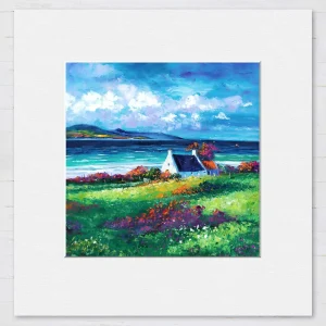 Bright and Breezy, Isle of Arran, Small Mounted Print by Jean Feeney