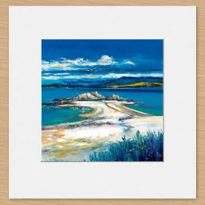 Ord Bay, Isle of Skye, Small Mounted Print by Jean Feeney
