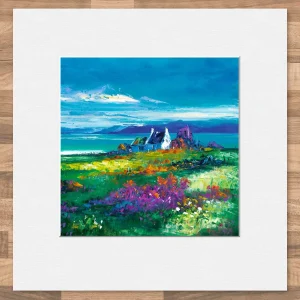 Summer Sky over Scalpay, Small Mounted Print by Jean Feeney