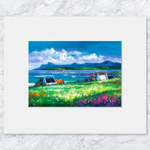 Spring, Brodick Bay, Isle of Arran, Small Mounted Print by Jean Feeney