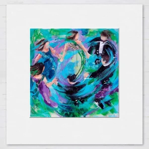 Goin Roon, Small Mounted Print by Janet McCrorie