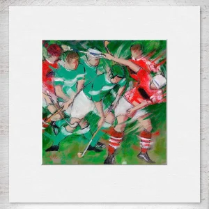 Sweeps and Strikes, Small Mounted Print by Janet McCrorie
