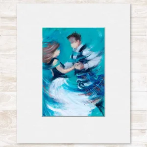 Highland Heartbeat, Small Mounted Print by Janet McCrorie