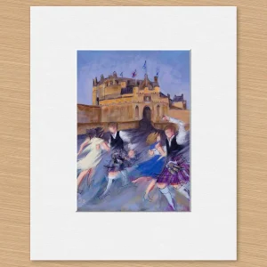 Castle Connections, Small Mounted Print by Janet McCrorie