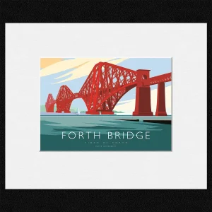 Forth Bridge Firth of Forth, Small Mounted Print by Peter McDermott