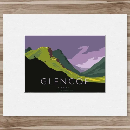 Glencoe, Small Mounted Print by Peter McDermott
