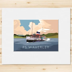 PS Waverley, Small Mounted Print by Peter McDermott