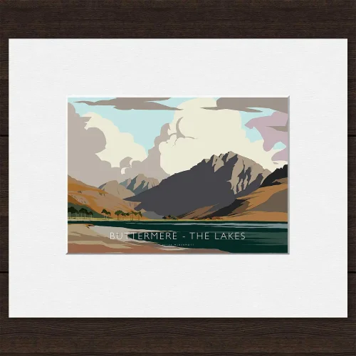 Buttermere, The Lakes, Small Mounted Print by Peter McDermott