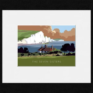 The Seven Sisters, Small Mounted Print by Peter McDermott