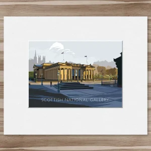 Scottish National Gallery, Small Mounted Print by Peter McDermott