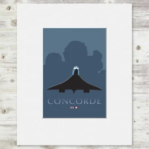 Concorde, Small Mounted Print by Peter McDermott