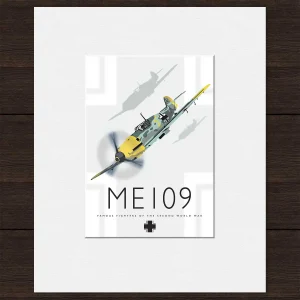 ME109, Small Mounted Print by Peter McDermott