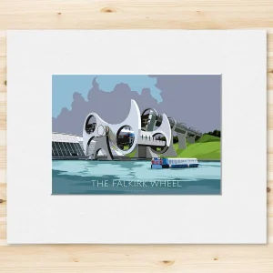 Falkirk Wheel, Small Mounted Print by Peter McDermott