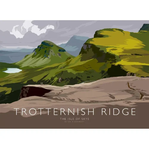 Trotternish Ridge, Small Mounted Print by Peter McDermott - Image 2