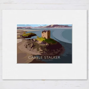 Castle Stalker Small, Small Mounted Print by Peter McDermott