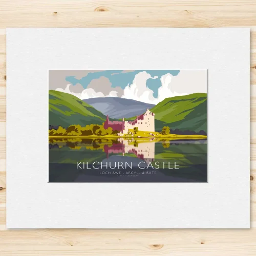 Kilchurn Castle, Small Mounted Print by Peter McDermott
