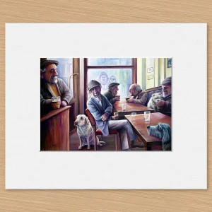 Enjoying the Afternoon Walk, Small Mounted Print by Scott McGregor