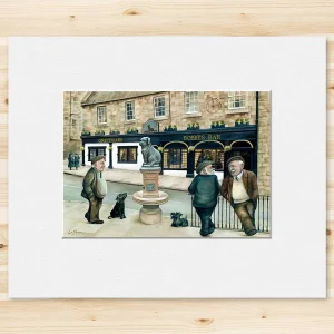 Greyfriars Bobby, Small Mounted Print by Scott McGregor