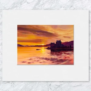 Dawn at Eilean Donan, Small Mounted Print by Scott McGregor