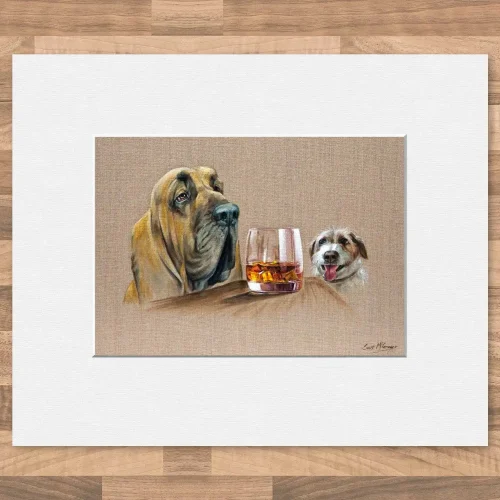 That's a Funny Lookin' Grouse, Small Mounted Print by Scott McGregor