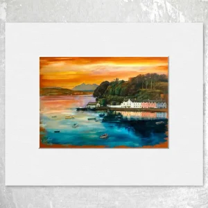 Portree, Small Mounted Print by Scott McGregor