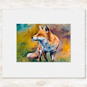 Fox, Small Mounted Print by Scott McGregor