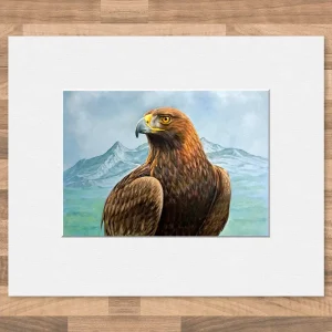 Golden Eagle in The Cuillins, Isle of Skye, Small Mounted Print by Scott McGregor