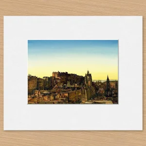 Edinburgh City, Small Mounted Print by Scott McGregor