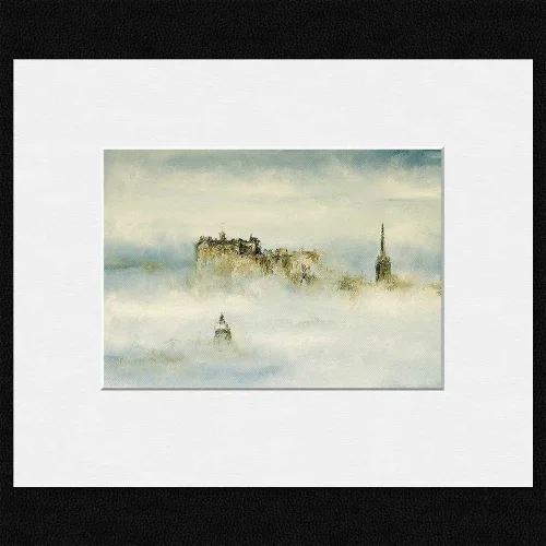 Haar over Edinburgh, Small Mounted Print by Scott McGregor