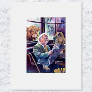 The Colonel and Clyde, Small Mounted Print by Scott McGregor