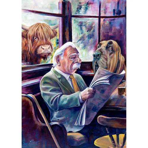 The Colonel and Clyde, Small Mounted Print by Scott McGregor - Image 2