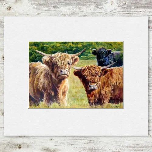 Brambles, Bracken and Nettles, Small Mounted Print by Scott McGregor