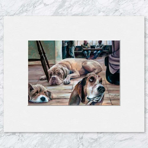 Bored, Small Mounted Print by Scott McGregor