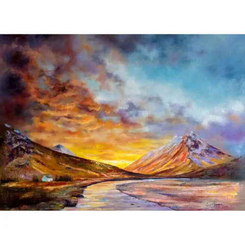 Glencoe Bothy, Small Mounted Print by Scott McGregor - Image 2