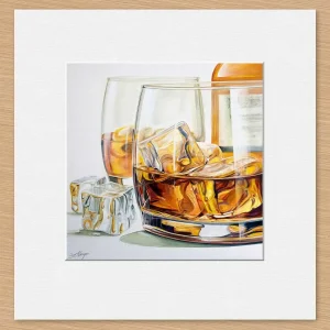 On The Rocks, Small Mounted Print by Scott McGregor