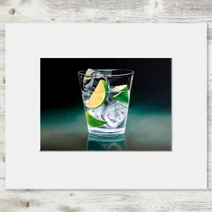 Gin & Limes, Small Mounted Print by Scott McGregor