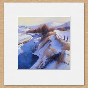 Winter Sunlight, Glenshee, Small Mounted Print by Colin Robertson